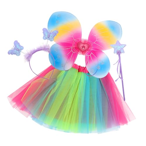 BESPORTBLE 1 Satz Mädchen Kostümset mit Schmetterlingsflügeln und Tutu Rock Bunte und Halloween Verkleidung mit Haarreif und Zauberstab für Partys und Aufführungen BESPORTBLE 1 Satz Mädchen Kostümset mit Schmetterlingsflügeln und Tutu Rock Bunte und Halloween Verkleidung mit Haarreif und Zauberstab für Partys und Aufführungen von BESPORTBLE