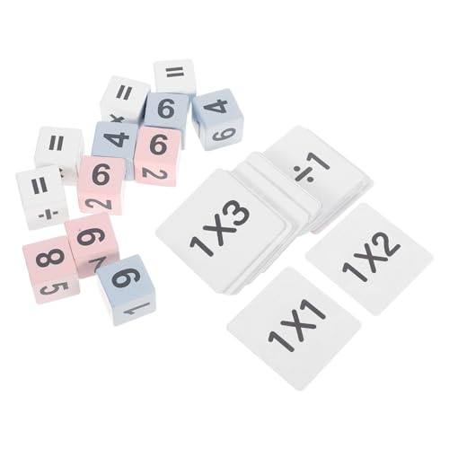 BESPORTBLE 1 Satz Mathematikspielzeug für Interaktive Multiplikations und Divisionsübungen mit Zahlenwürfeln Pädagogisches Lernspiel für Eltern Junge Mädchen Interaktion für Zuhause und von BESPORTBLE