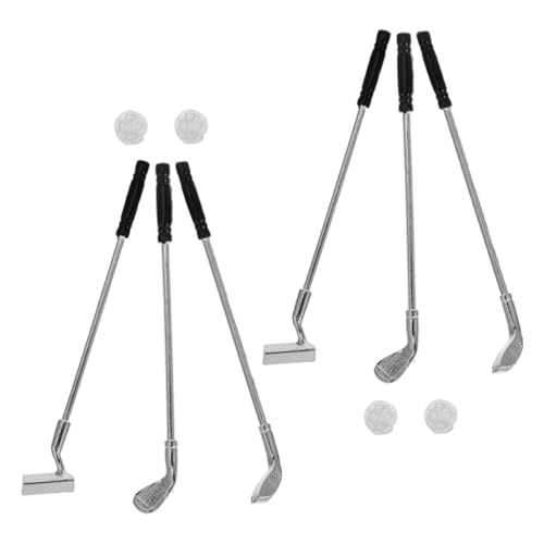 BESPORTBLE 1 Satz Mini Golf Set Miniature Golf Clubs Bälle Hochwertiges Golfspielzeug für Puppenhäuser und Sammler Robuste Konstruktion Präzise Verarbeitung für Miniatur Enthusiasten von BESPORTBLE