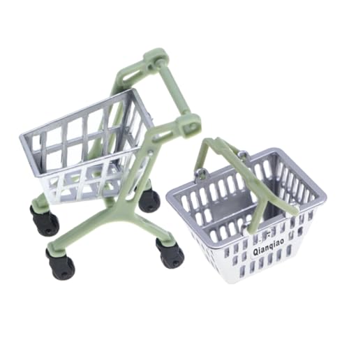 BESPORTBLE 1 Satz Mini Supermarkt Einkaufskorb Kleiner Supermarktkorb Einzelhandelskorb Aus Kunststoff Mini-einkaufskörbe Puppenhauswagen Szenenzubehör Dollhouse Accessoires Mini Plastik von BESPORTBLE