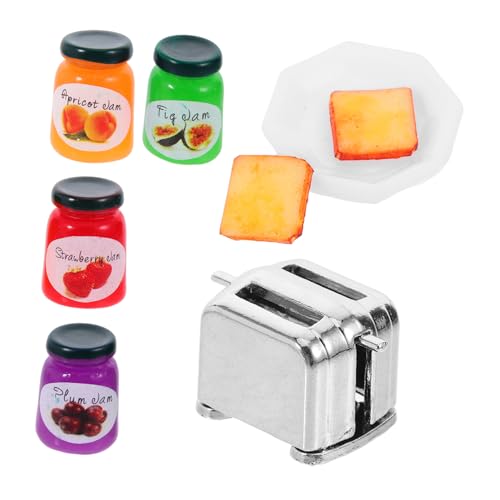BESPORTBLE 1 Satz Miniatur Backofen Modell Realistisches Puppenhaus Zubehör mit Toaster Marmeladengläsern und Kunstbrot für Kreative DIY Projekte und Küchen Szenen BESPORTBLE 1 Satz Miniatur Backofen Modell Realistisches Puppenhaus Zubehör mit Toaster Marmeladengläsern und Kunstbrot für Kreative DIY Projekte und Küchen Szenen von BESPORTBLE