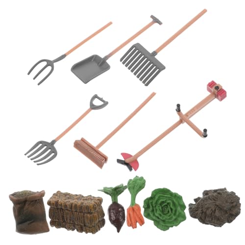 BESPORTBLE 1 Satz Miniatur Farm Werkzeuge Set Teiliges Zubehör für Sandkasten Tischdekoration und Lehrspielzeug Realistische Bauernhof Accessoires für Kreative Spielwelten von BESPORTBLE