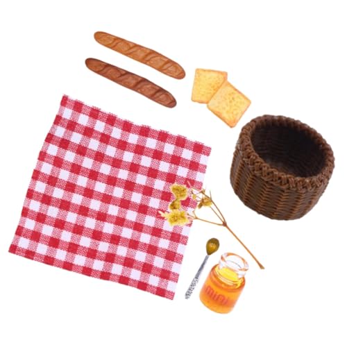 BESPORTBLE 1 Satz Miniatur Frühstücksset für Puppenhaus Teiliges Set mit Realistischen Brot Accessoires Korb und Tischdecke für DIY Enthusiasten und Puppenhaus BESPORTBLE 1 Satz Miniatur Frühstücksset für Puppenhaus Teiliges Set mit Realistischen Brot Accessoires Korb und Tischdecke für DIY Enthusiasten und Puppenhaus von BESPORTBLE