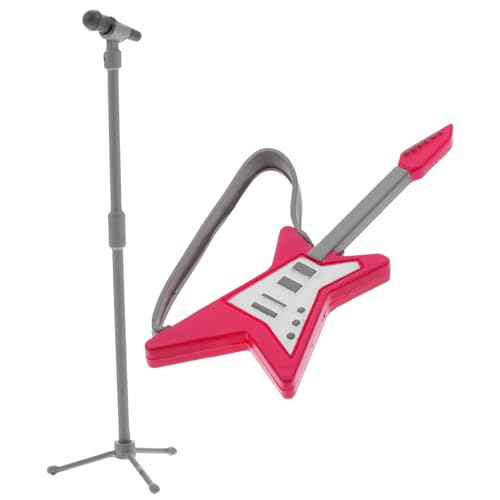 BESPORTBLE 1 Satz Miniatur Gitarrenmodell mit Mikrofonständer für Puppenhaus Dekoration Elektrische Gitarre Mikrofon für Sammler und Musikliebhaber Detailgetreue Gestaltung BESPORTBLE 1 Satz Miniatur Gitarrenmodell mit Mikrofonständer für Puppenhaus Dekoration Elektrische Gitarre Mikrofon für Sammler und Musikliebhaber Detailgetreue Gestaltung von BESPORTBLE