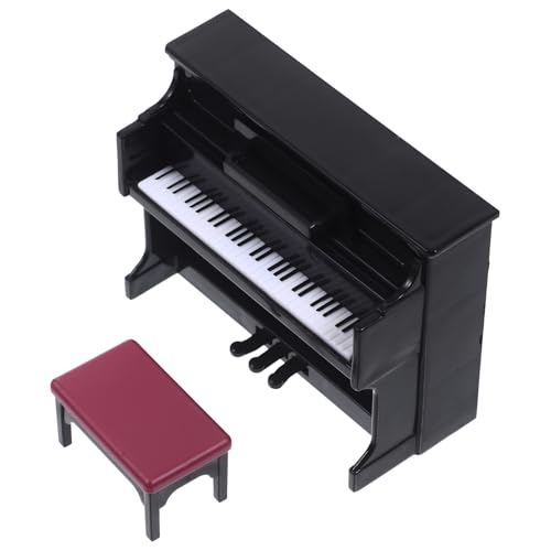BESPORTBLE 1 Satz Miniatur Klavier Modell mit Hocker Puppenhaus Zubehör für Kreative Dekoration und DIY Mikrolandschaften Vintage Design Schwarz für Miniatur Szenen BESPORTBLE 1 Satz Miniatur Klavier Modell mit Hocker Puppenhaus Zubehör für Kreative Dekoration und DIY Mikrolandschaften Vintage Design Schwarz für Miniatur Szenen von BESPORTBLE