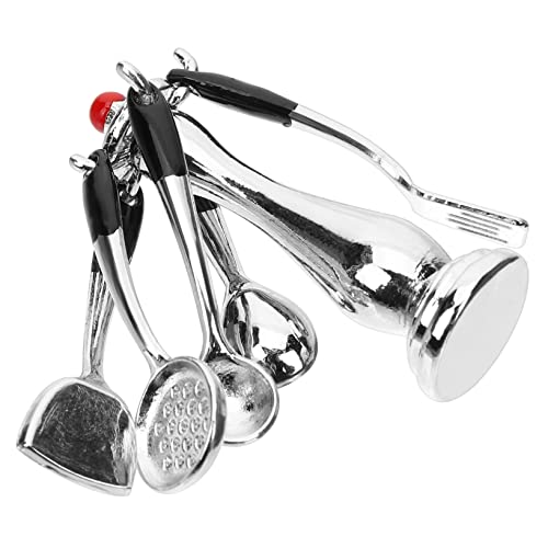 BESPORTBLE 1 Satz Miniatur Küchenutensilien Set für Puppenhaus Teiliges Silbernes Zubehör für Kreatives Spiel und Dekoration Hochwertige Mini Küchenaccessoires von BESPORTBLE