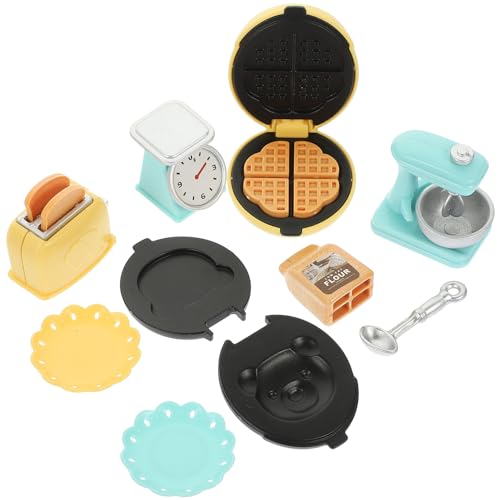 BESPORTBLE 1 Satz Miniatur Küchenzubehör Set Puppenhaus Toaster und Mixer für Miniaturen DIY Dekoration Kinderspielzeug Sichere Materialien Einfach zu Montieren von BESPORTBLE