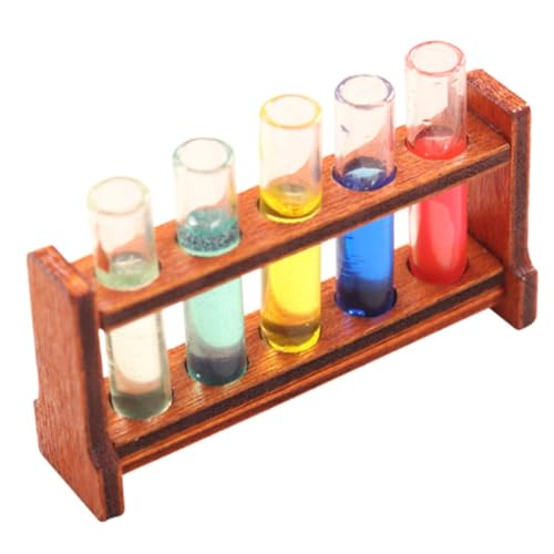 BESPORTBLE 1 Satz Miniatur Testrohr mit Holzregal Bunte Reagenzgläser für Puppenhaus Deko und Labor Zubehör für Kreative Spielmöglichkeiten und Miniatur Experimente BESPORTBLE 1 Satz Miniatur Testrohr mit Holzregal Bunte Reagenzgläser für Puppenhaus Deko und Labor Zubehör für Kreative Spielmöglichkeiten und Miniatur Experimente von BESPORTBLE