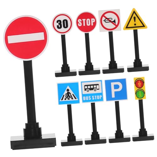 BESPORTBLE 1 Satz Miniatur Verkehrsschilder für Erwachsene Teiliges DIY Kunststoff für Fantasievolles und Lernen Fördert Kreativität und Motorische Fähigkeiten von BESPORTBLE