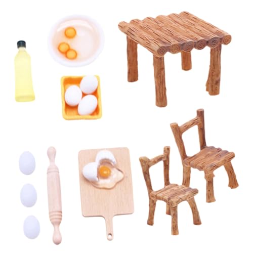 BESPORTBLE 1 Satz Miniaturmöbel Set für Puppenhaus Resin Stühle Backzubehör Realistische Modelle für DIY Miniaturszenen und Dekorationen von BESPORTBLE
