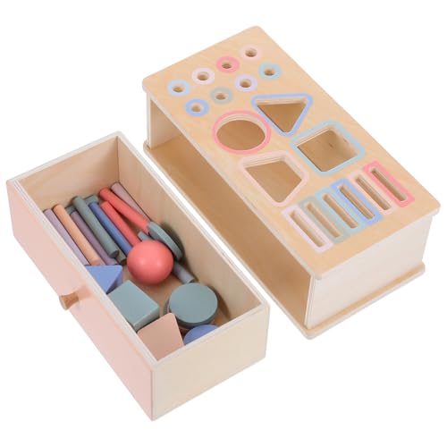 BESPORTBLE 1 Satz Montessori Sortierspielzeug und Formenerkennungsspiel für Kleinkinder Sicheres Holzspielzeug Motorischen Fähigkeiten und Frühkindlichen Bildung von BESPORTBLE