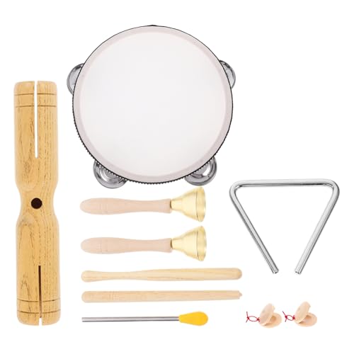BESPORTBLE 1 Satz Musikalisches Set aus Holz für Kleinkinder Teiliges Percussion Instrumente Set für Jahren Lernspielzeug Hand Augen Koordination und Musikalität von BESPORTBLE