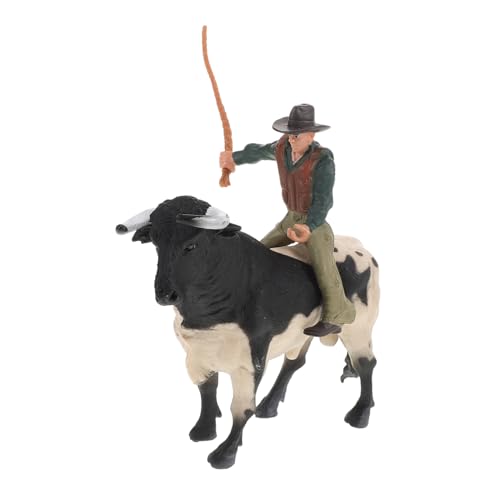 BESPORTBLE 1 Satz Realistisches Bullfighter Cowboy Modell mit Stier Figur für Deko Simuliertes Rind und Rodeo Figur aus Harz BESPORTBLE 1 Satz Realistisches Bullfighter Cowboy Modell mit Stier Figur für Deko Simuliertes Rind und Rodeo Figur aus Harz von BESPORTBLE