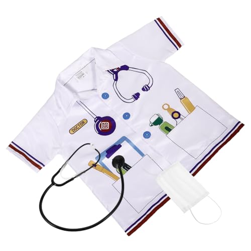 BESPORTBLE 1 Satz Satz Arztkostüm Kleinkind Rollenspielset für Kleinkinder Arztkittel für Kleinkinder Jungen verkleiden sich Kostüme zum Arzt verkleidet -Peelings Nylon Weiß von BESPORTBLE