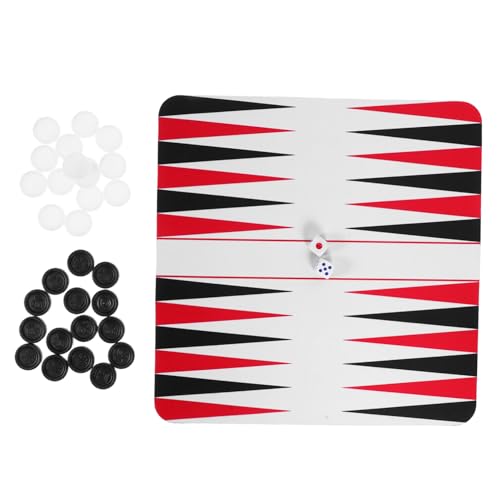 BESPORTBLE 1 Satz Satz Backgammon Flugzeug Tragbares Spiel Brettspiele Im Freien Camping -brettspiel Road Trip Rucksackspiel Tragbares Brettspiel Reisespiel Road Trip Brettspiel Gummi von BESPORTBLE