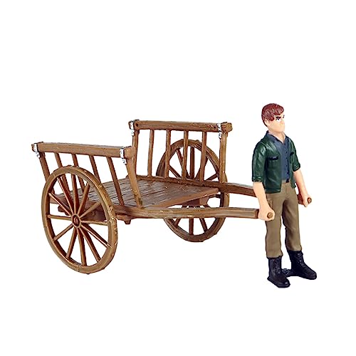 BESPORTBLE 1 Satz Simulationsszenenmodell Miniatur-Ornamente Mini-Bauernhof-Ornament Bauernhof Puppenhaus Requisiten Farmszenenmodell Landarbeiterfiguren Plastik von BESPORTBLE