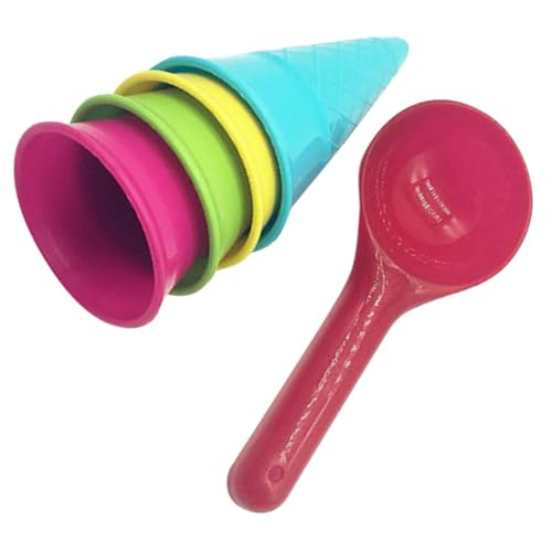 BESPORTBLE 1 Satz Strandspielzeug Set Teiliges Eiscreme Becher und Schaufel Set für Sandspielzeug für Strand und Kreatives für Sicheres im Freien von BESPORTBLE
