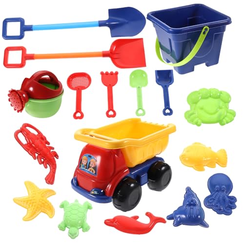 BESPORTBLE 1 Satz Teiliges Strandspielzeug Set Bunte Sandspielzeuge für Drinnen und Draußen Schaufeln Eimer und Fahrzeug für Kreative Sandspiele und Spielspaß Am Strand von BESPORTBLE