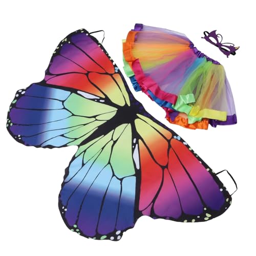 BESPORTBLE 1 Satz Tutu-rock Kinderpartykostüm Dekorativer Rock-zauberstab-kit Bühnenkleidung Für Flügelkostüm Cosplay-kleidung Für Partykleidung Für Polyester von BESPORTBLE
