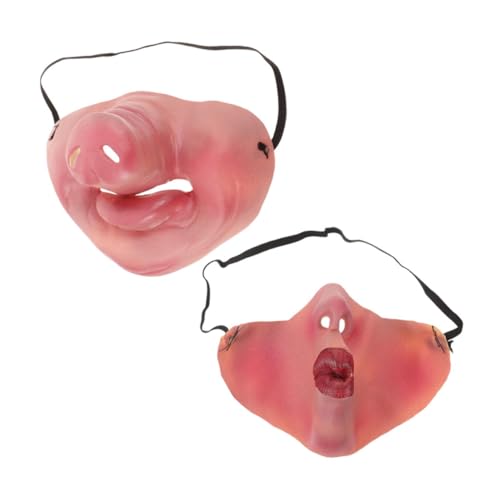 BESPORTBLE 1 Satz halbe Gesichtsmaske Halloween-Schwein-Maske halbmaske halloween Halloween-Halbmaske gruselige Schweinemaske Halloween halbes Gesicht Kostümnase Emulsion von BESPORTBLE