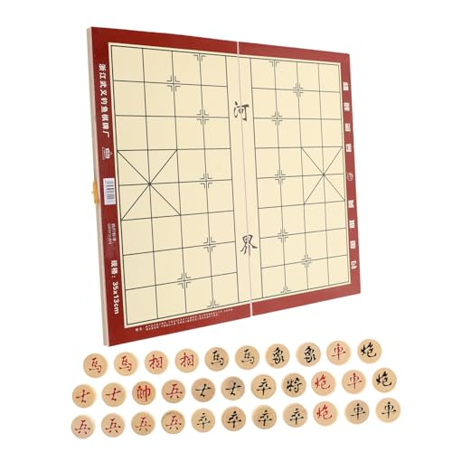 BESPORTBLE 1 Schachtel Faltbares Chinesisches Schachspiel Set aus Holz Traditionelles Xiangqi Brettspiel mit Klappbrett für Reisen und Zuhause und Sammlerstück für Strategisches BESPORTBLE 1 Schachtel Faltbares Chinesisches Schachspiel Set aus Holz Traditionelles Xiangqi Brettspiel mit Klappbrett für Reisen und Zuhause und Sammlerstück für Strategisches von BESPORTBLE