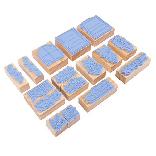 BESPORTBLE 1 Schachtel Romantische Kleine Holzstempel mit Kirschblütenmotiven für DIY Scrapbooking und Bastelprojekte Langlebige Holzmaterialien Vielseitig Einsetzbar für Tagebücher und von BESPORTBLE