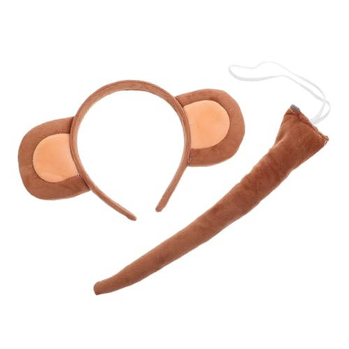 BESPORTBLE 1 Set Affenohren: Affenohren und -Set-Stirnband – süßes Tier-Hautpflege- und Spa-Stirnband zum Gesichtswaschen, Cosplay, Geburtstage und Themenpartys von BESPORTBLE