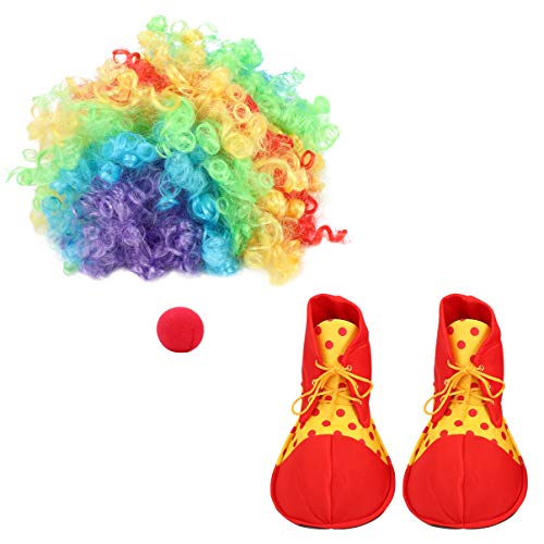BESPORTBLE 1 Set Clown Kostüm für Erwachsene Einschließlich Clown Nase Clown Perücke Schuhe Clown Cosplay Dress Up Accessoires für Halloween Stage Maskerade Party BESPORTBLE 1 Set Clown Kostüm für Erwachsene Einschließlich Clown Nase Clown Perücke Schuhe Clown Cosplay Dress Up Accessoires für Halloween Stage Maskerade Party von BESPORTBLE