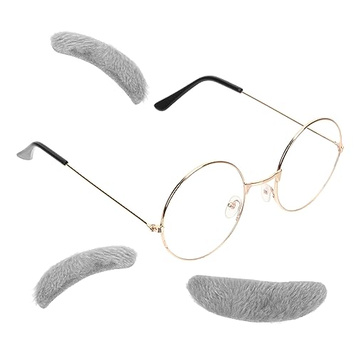 BESPORTBLE 1 Set Fake Bart Set Brille Elder Fake Bart Für Männer Old Man Kostüm Für Old Man Ankleide Opa Kostüm Für Jungen Gesichtsbehandlung Old Man Kostüm Für Old Person Kostüm von BESPORTBLE