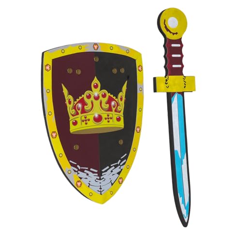 BESPORTBLE 1 Set Kids Foam Und Schild Rollenspiel Spielzeug Spielzeug Halloween Requisiten Kampfspiel Fake Sword Pirate Party Supplies Für Cosplay -bühnen -Requisiten von BESPORTBLE