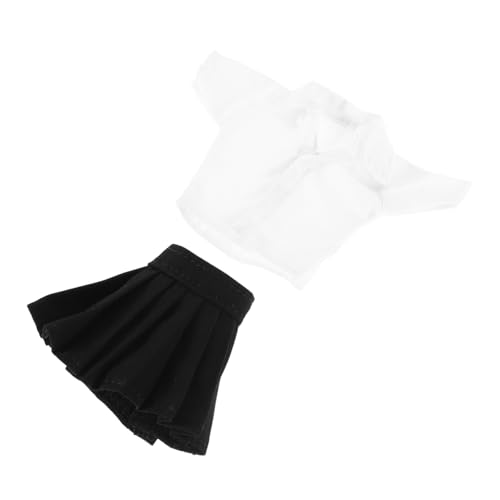 BESPORTBLE 1 Set Mini-puppenkleidung, Schulmädchen-Outfit Mit Plissiertem Und Puppenhemd Zum Anziehen Von Spielzeug Und Plüschtierkleidung, Süßes Und Vielseitiges Outfit von BESPORTBLE