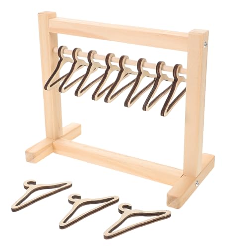 BESPORTBLE 1 Set Miniatur Kleiderständer Mini Puppenkleiderschrank Mit Holzbügeln Platzsparender Kleiderschrank Für Puppen Für Spielzeugzimmer BESPORTBLE 1 Set Miniatur Kleiderständer Mini Puppenkleiderschrank Mit Holzbügeln Platzsparender Kleiderschrank Für Puppen Für Spielzeugzimmer von BESPORTBLE