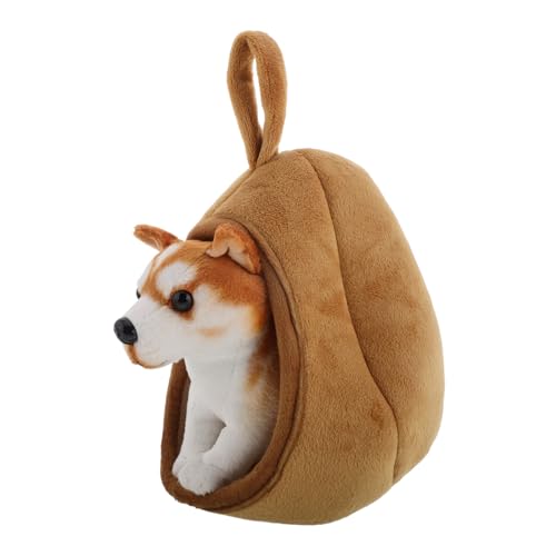 BESPORTBLE 1 Set Realistic Dog Welpe Gefülltes Tier Weich Und Sitzend Akita Hundeplüschspielzeug Für Kinderbettauto Welpenplüschspielzeug von BESPORTBLE