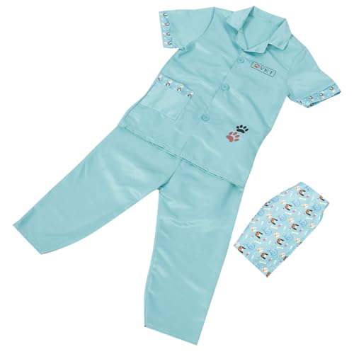 BESPORTBLE 1 Set Tierarzt Arzt Set Für Berufskostüme Kleidung Für Waschbarer Arztanzug Für Kinderversorgung Outfit Leistungskleidung Rollenspielkostüm Aus Polyester von BESPORTBLE