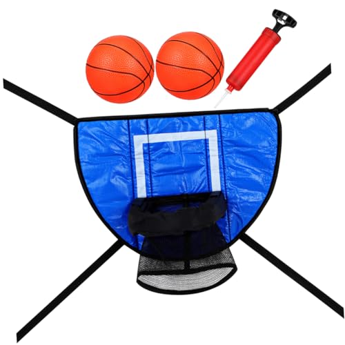 BESPORTBLE 1 Set Trampolin Basketballspiel Basketballkorb Aufsatz Mit Pumpe Und Bällen Für Hand Auge Koordinationstraining von BESPORTBLE