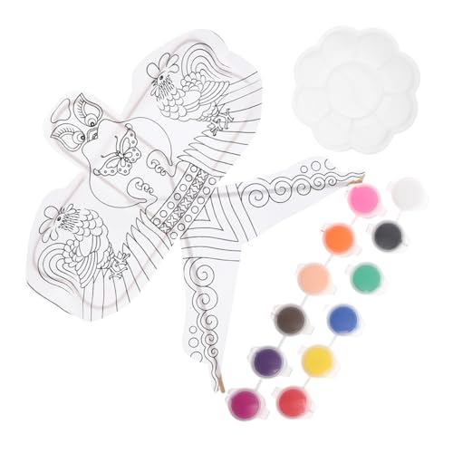 BESPORTBLE 1 Set Weißer Drachen-dekorationssatz, DIY-kunstset, Leeres Malset, Erstellen Von Aktivitäten, Aufhängen, Strand, Grasland, Partygeschenke Für Anfänger, Hühnermuster BESPORTBLE 1 Set Weißer Drachen-dekorationssatz, DIY-kunstset, Leeres Malset, Erstellen Von Aktivitäten, Aufhängen, Strand, Grasland, Partygeschenke Für Anfänger, Hühnermuster von BESPORTBLE
