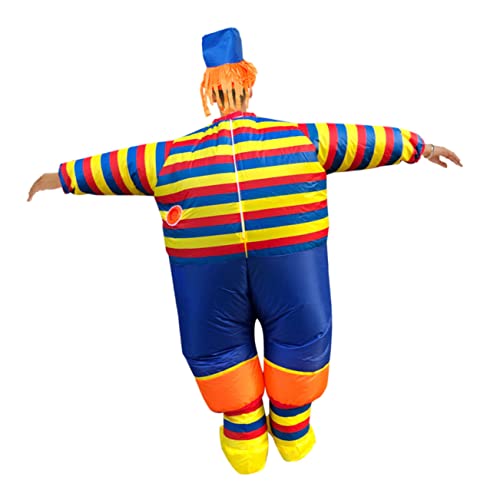 BESPORTBLE 1 Stück Aufblasbares Clown Kostüm für Erwachsene Kreatives Cosplay Outfit für Halloween Geburtstagsfeiern Karneval Lustige Mehrfarbige Kleidung für Party Events von BESPORTBLE