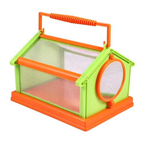 BESPORTBLE 1 Stück Einzelne Beobachtungsbox für Insekten Tragbarer Käfig mit Vergrößerungslinse für Outdoor Experimente Sichere Kunststoffkonstruktion Leicht zu Transportieren und Praktisch von BESPORTBLE