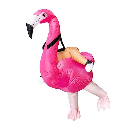 BESPORTBLE 1 Stück Flamingo Aufblasbare Kleidung Hoch Flamingo Kostüm Für Erwachsene Aufblasbares Flamingo-kostüm Für Erwachsene Kostüme 3d Halloweenkostüm Flamingo-outfit Party Karneval Rosa von BESPORTBLE