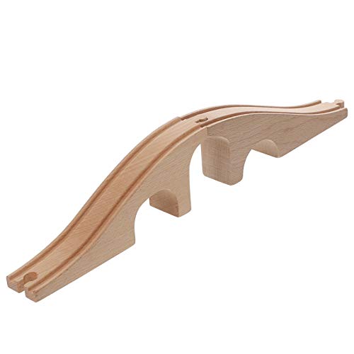 BESPORTBLE 1 Stück Holz Eisenbahn Brücke Zusammenbaubares Gleis Zubehör für Kreative Spielmöglichkeiten für Kleine Zugliebhaber und Spaß Beim Bauen von BESPORTBLE