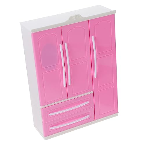 BESPORTBLE 1 Stück Mini Puppen Kleiderschrank Dekoratives Möbel für Puppenhaus Stabiler und Sicherer Mini Kleiderschrank für DIY Spiele und Kreative Aktivitäten von BESPORTBLE