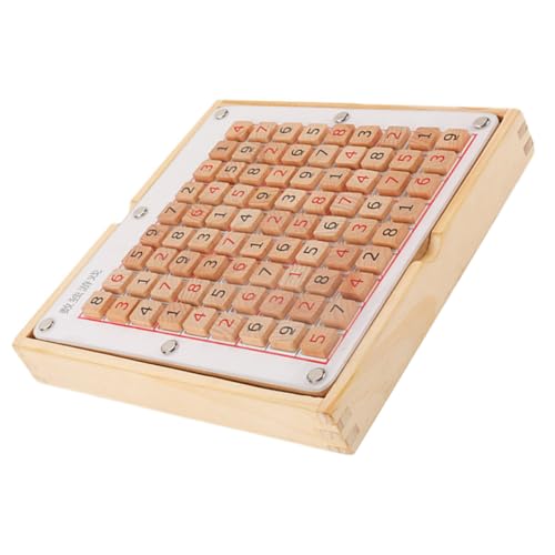 BESPORTBLE 1 Stück Sudoku Holzspielzeug für Lernspiel Konzentration Felder Brettspiel für Jahre Langlebig und Leicht zu Verstauen von BESPORTBLE