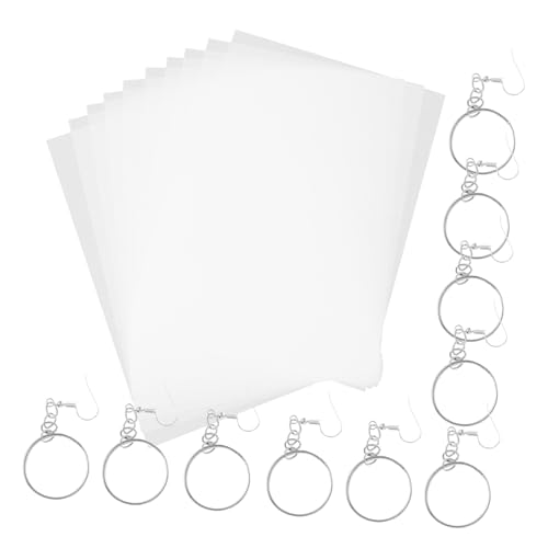 BESPORTBLE 10 Blatt Teiliges DIY Schrumpffolien Set Halbtransparent mit Silbernen Ohrhaken und Schlüsselringen Handbemalte Schrumpffolie für Kreative Schmuck Schlüsselanhänger bastelei BESPORTBLE 10 Blatt Teiliges DIY Schrumpffolien Set Halbtransparent mit Silbernen Ohrhaken und Schlüsselringen Handbemalte Schrumpffolie für Kreative Schmuck Schlüsselanhänger bastelei von BESPORTBLE