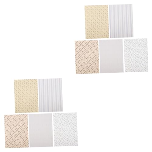 BESPORTBLE 10 Blatt Teiliges Selbstklebende Puppenhaus Tapeten Miniatur Wandsticker für Wohnzimmer und Schlafzimmer Realistische Abziehbare und Rückstandsfreie Dekoration für Puppenhaus von BESPORTBLE