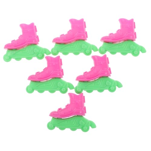 BESPORTBLE 10 Paare Mini Rollschuhe für Puppen Dekorative Miniatur Rollschuhmodelle für Puppenhaus Vielfältige Spielaccessoires für Kleine Puppen Hochdetaillierte und Kompatible Rollschuhe von BESPORTBLE