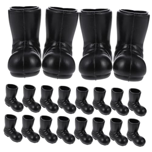 BESPORTBLE 10 Paare Miniatur Stiefel Dekoration für Weihnachten Puppenschuhe aus Langlebigem für Mini Häuser und Kreatives Basteln Fördert die Fantasie von BESPORTBLE