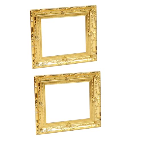 BESPORTBLE 10 Stck. Miniatur Fotorahmen aus Kunststoff Vintage Design Bruchsicher Dekoration für Puppenhaus Puppenmöbel Zubehör Geeignet für Mikro-Welt und DIY Modelle von BESPORTBLE