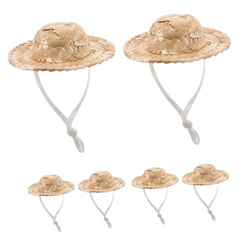 BESPORTBLE 10 Stück Handgewebte Mini Strohhüte für Puppen DIY Basteln Sombreros mit Kinnriemen für Puppenhaus Dekorationen Sombrero Hüte für Verschiedene Puppen BESPORTBLE 10 Stück Handgewebte Mini Strohhüte für Puppen DIY Basteln Sombreros mit Kinnriemen für Puppenhaus Dekorationen Sombrero Hüte für Verschiedene Puppen von BESPORTBLE