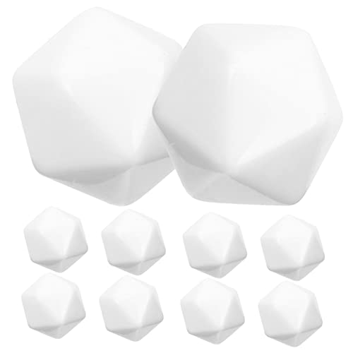 BESPORTBLE 10 Stück Leere Acryl Würfel DIY Bastelwürfel für Unbemalt für Kreative Projekte und Spiele für und Lernspiele von BESPORTBLE