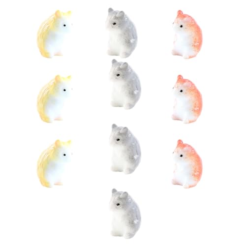 BESPORTBLE 10 Stück Mäuse Dekorationen aus Hochwertigem Resin Tortendeko für Partys und Zuhause für und Mikrolandschaften Gemischte Farben von BESPORTBLE